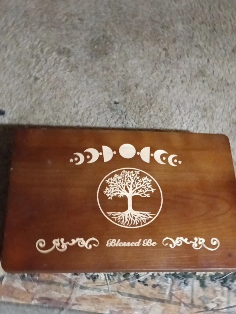 Wooden Moon Phase & Tree of Life  Tray
